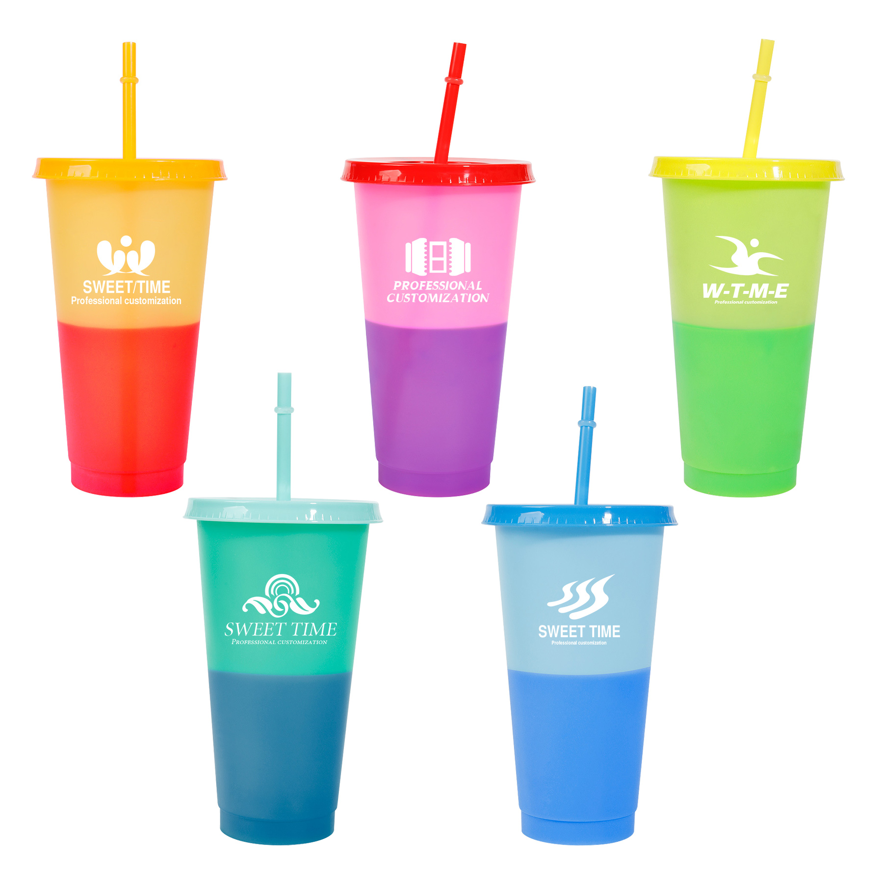 PP Color Changing Straw Cup 2