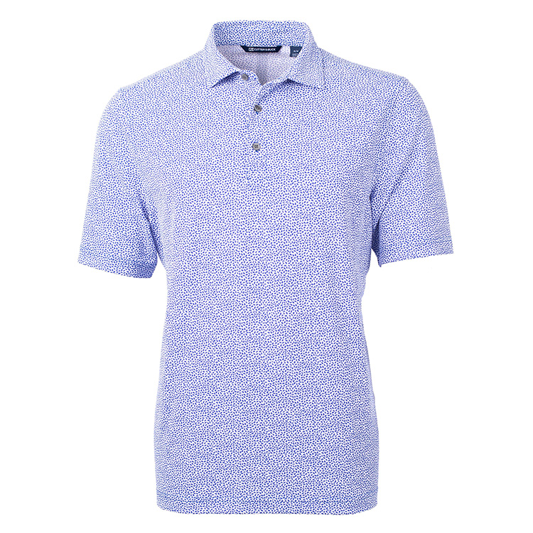 Cutter & Buck Virtue Eco Pique Botanical Print Recycled Men's Polo 1