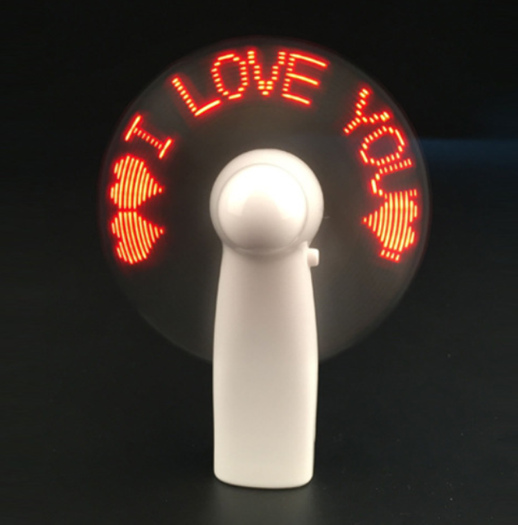 Rechargeable LED Flashing Message Fan 2