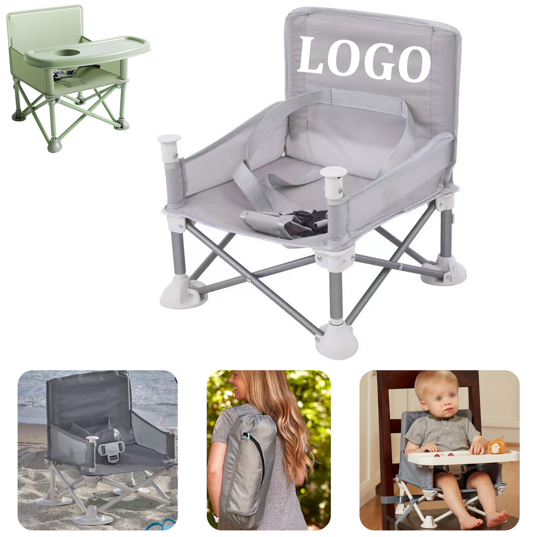 Travel Booster Seat with Tray for Baby 4