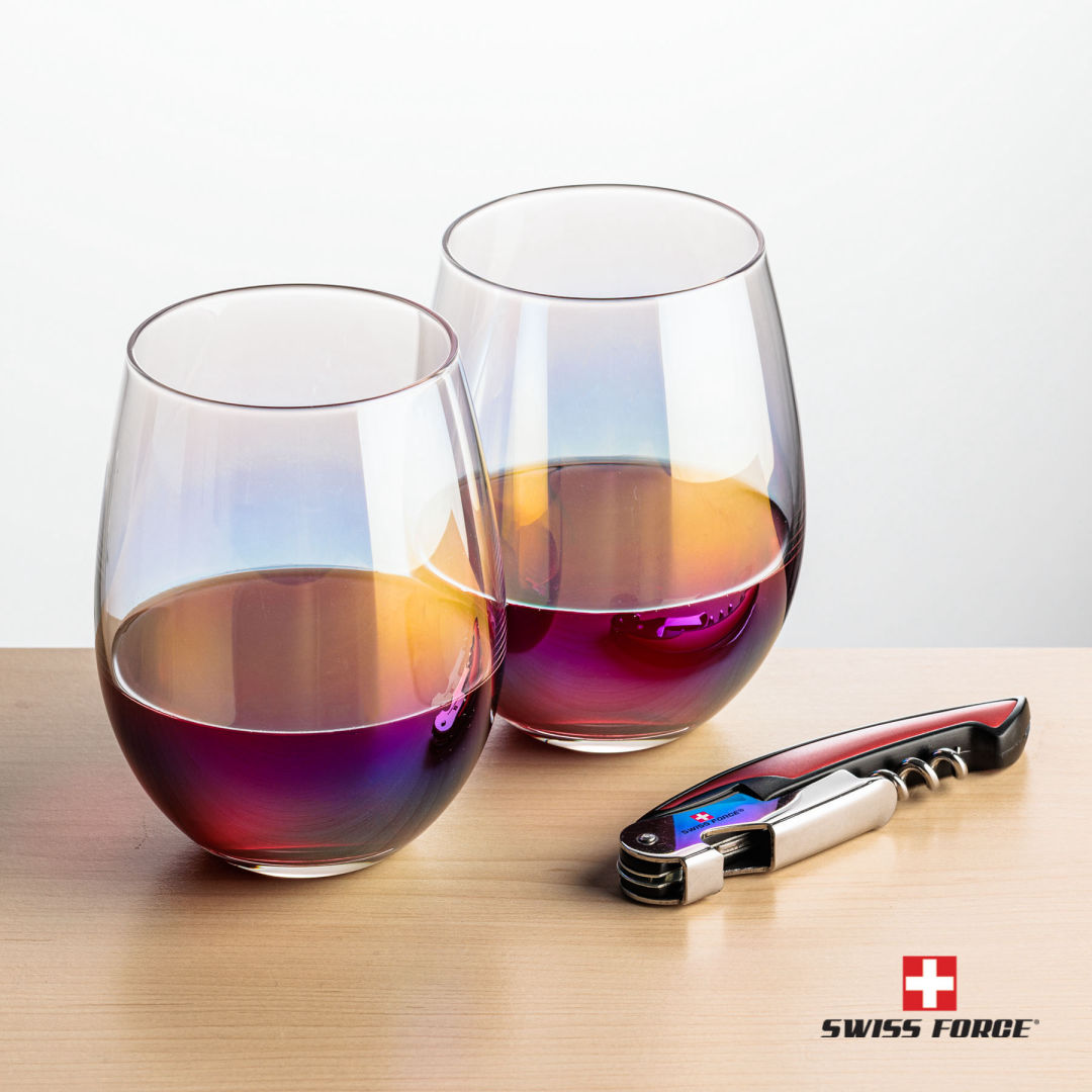 Swiss Force® Opener & Miami Stemless Wine 9
