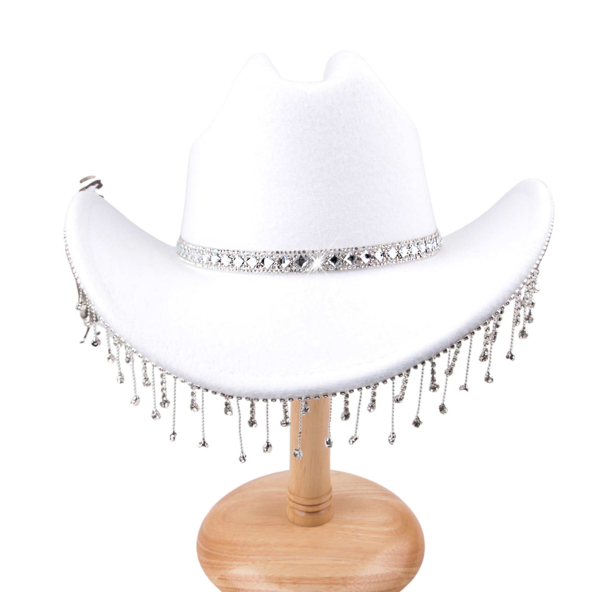 Western Style Felt Cowboy Polyester Hat 4