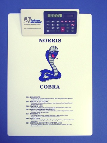 Letter Size Clipboard w/Dual Power Calculator Clip 41