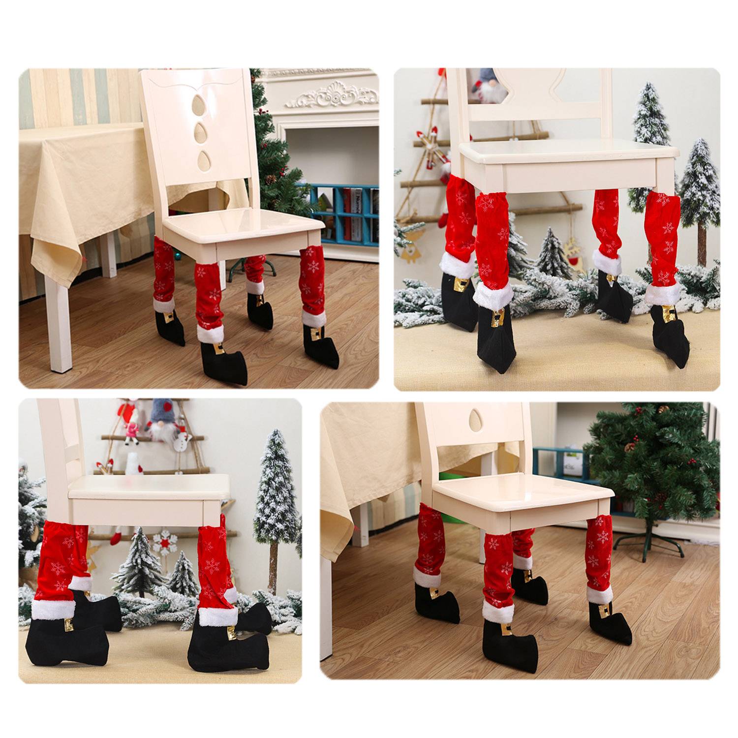 Christmas Table Foot Socks Chair Leg Covers 3