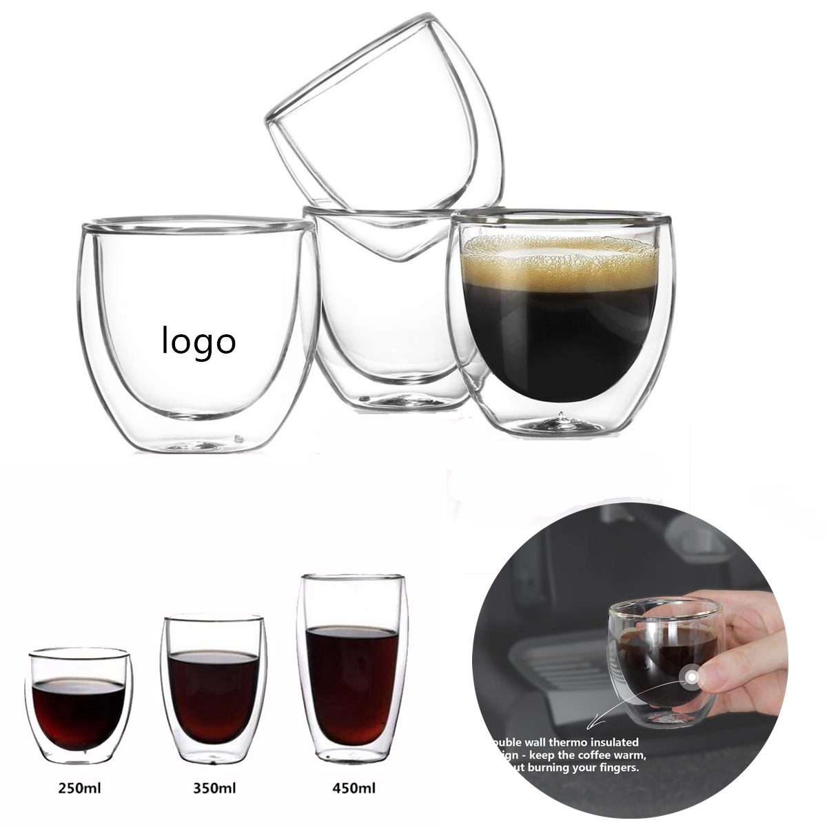 Double Wall Insulated Glasses Handmade Glass 2