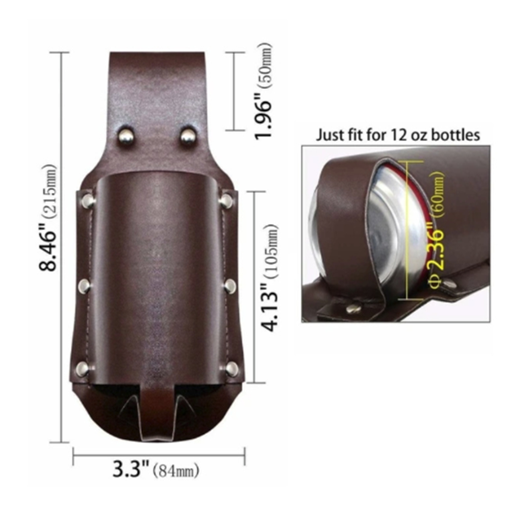 Leather Beer Holster Bottle Holder 5