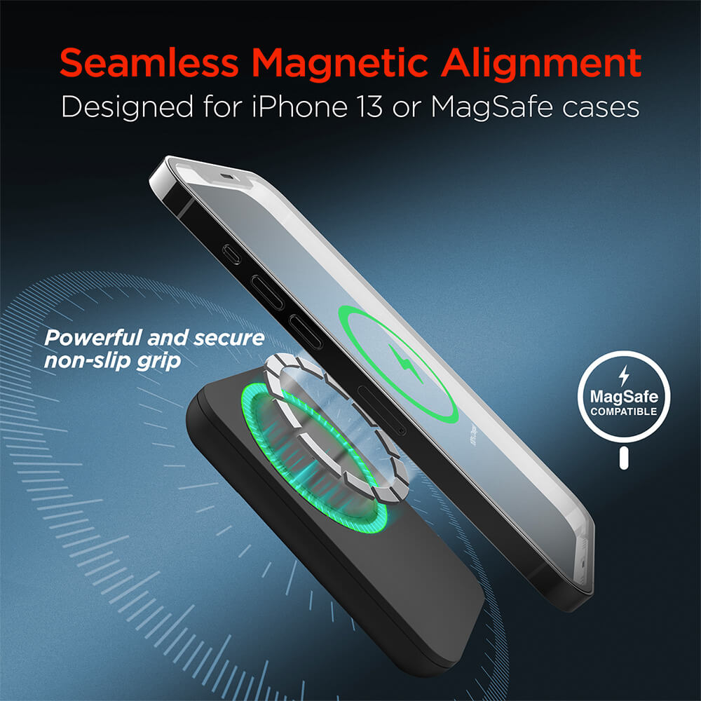 HyperGear 5000mAh Magnetic Wireless Power Bank for iPhone 12+ Series 22