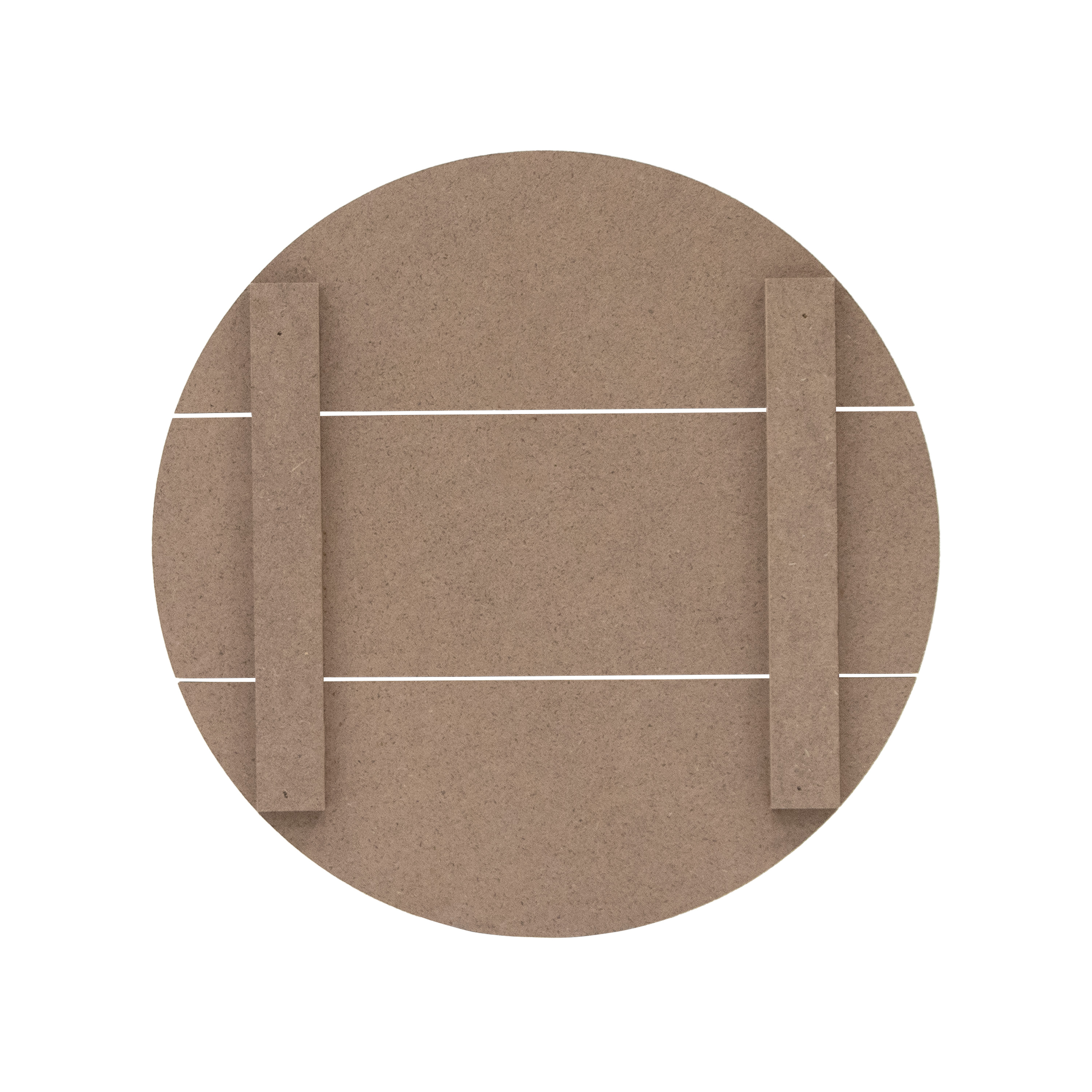 12" Round MDF Slatted Wood Print 5