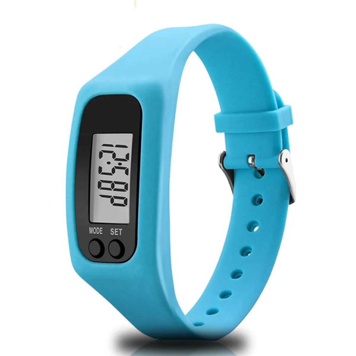 Digital LCD Silicone Fitness Tracker Wristband Pedometer 10
