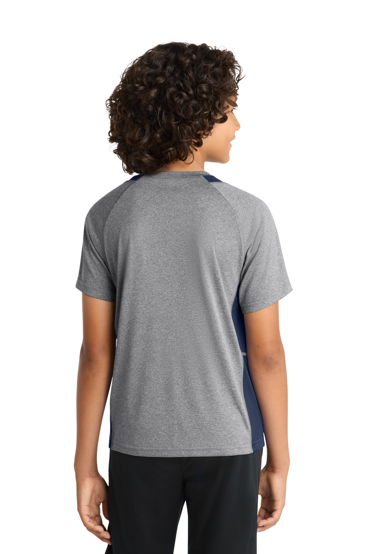 Sport-Tek Youth Heather Colorblock Contender Tee. YST361 50