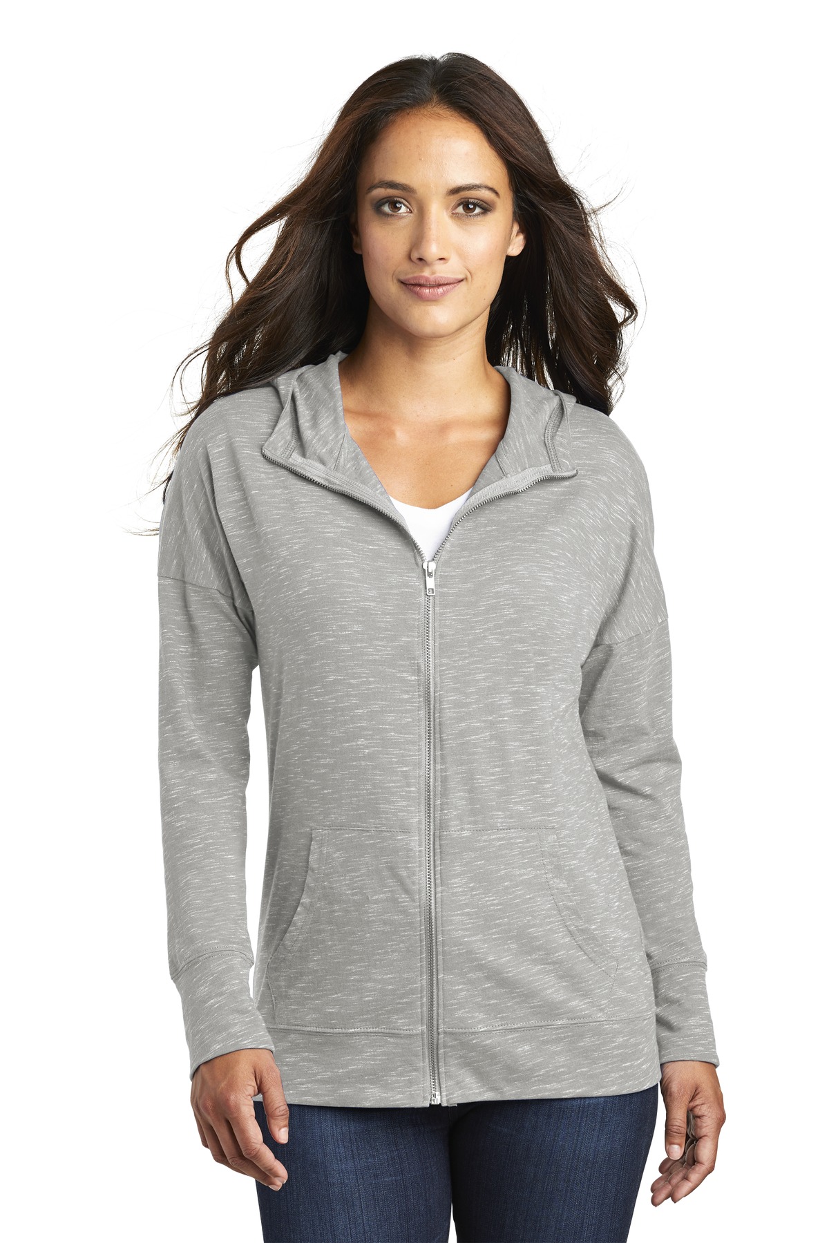 District Women's Medal Full-Zip Hoodie. DT665 5