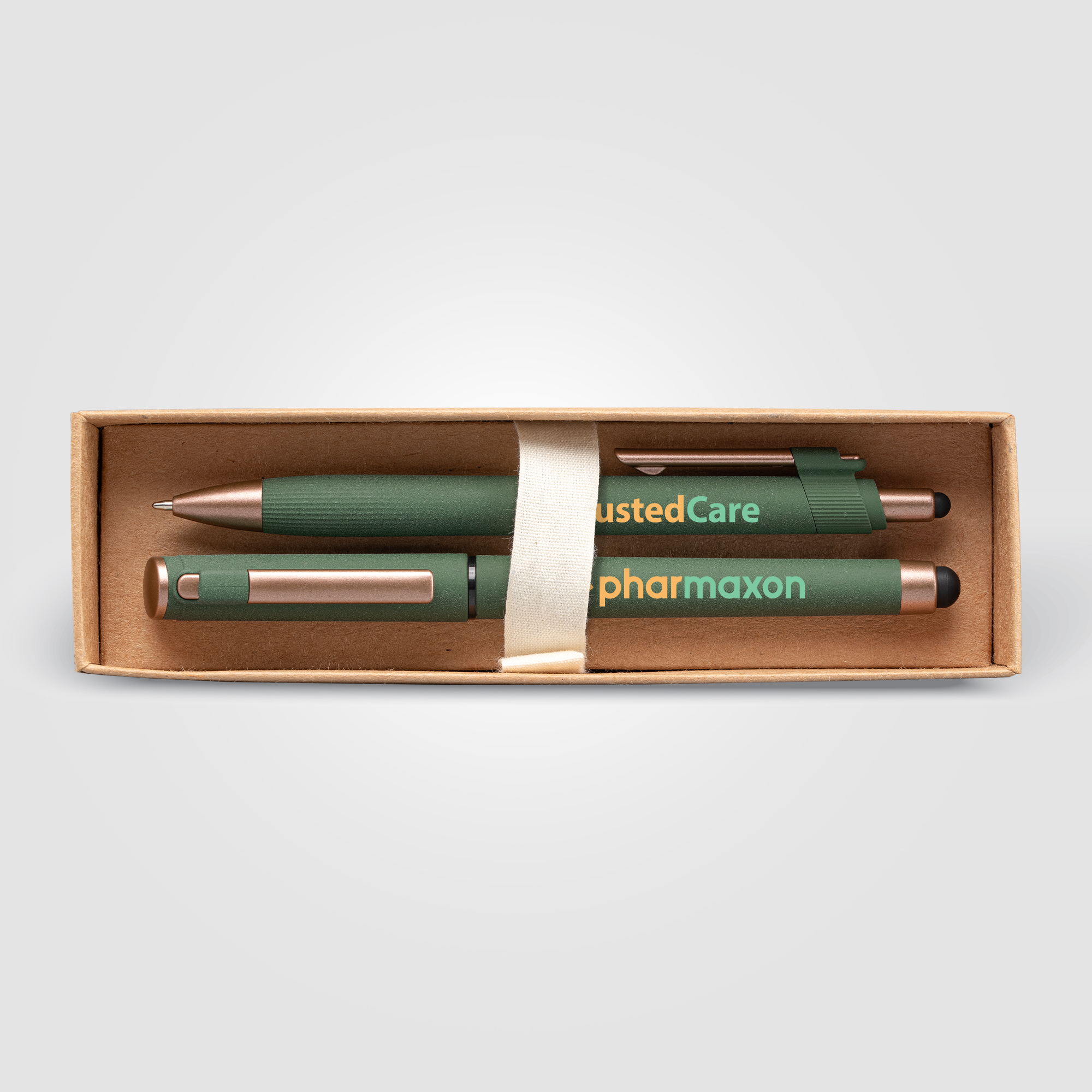 York Recycled Plastic Bronze Trim Pen Gift Set – Box Decorated 9