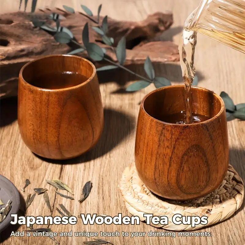 Wooden Tea Cup Water Coffee Mug 2