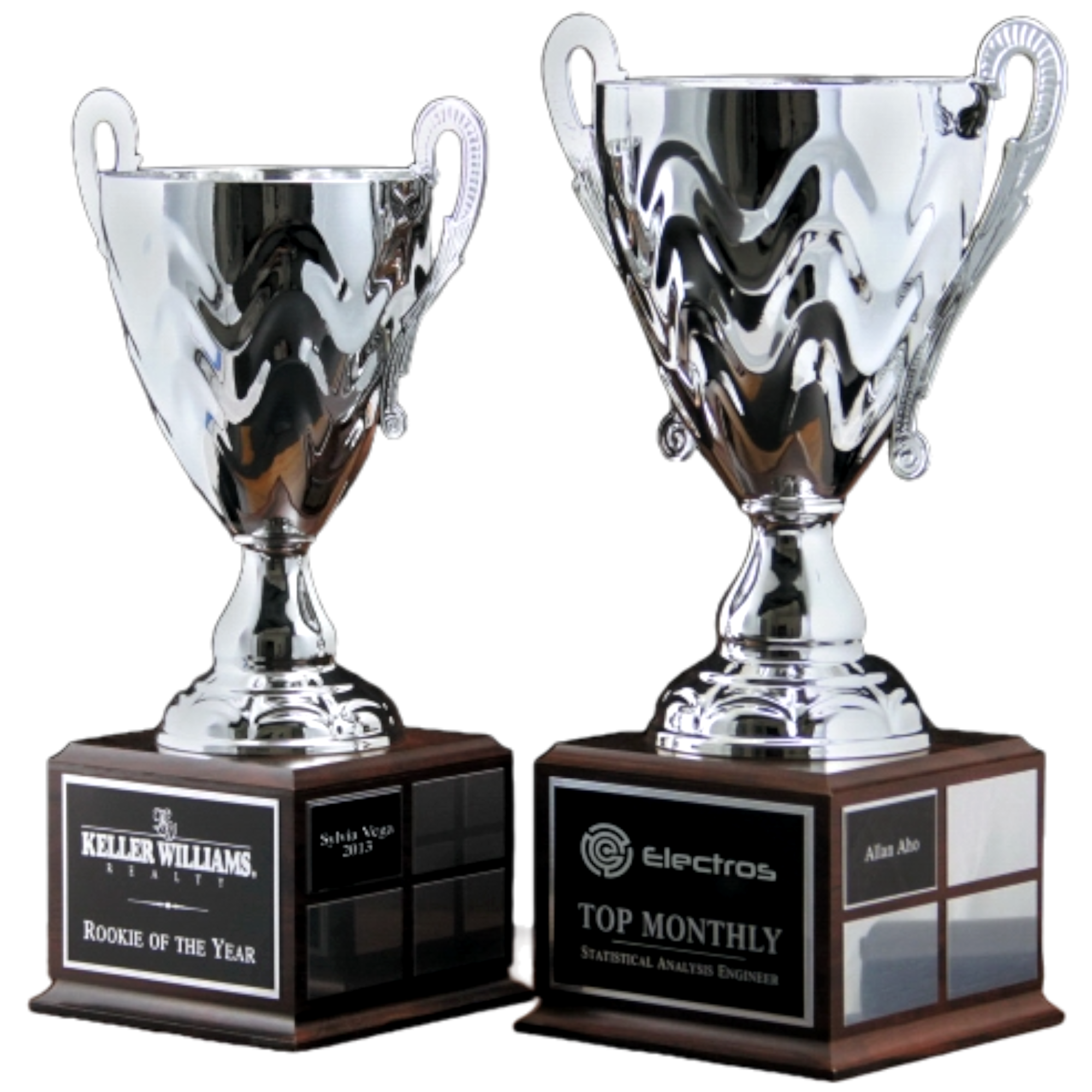 Wave Perpetual Silver Cup Trophy Award w/Perpetual Base 7