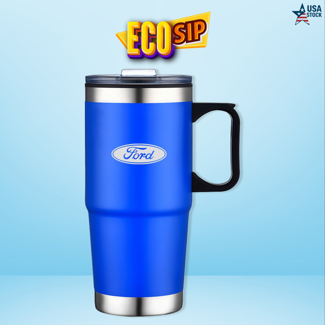 EcoSip 24oz Stainless Steel Travel Mug with Steel Bottom 3