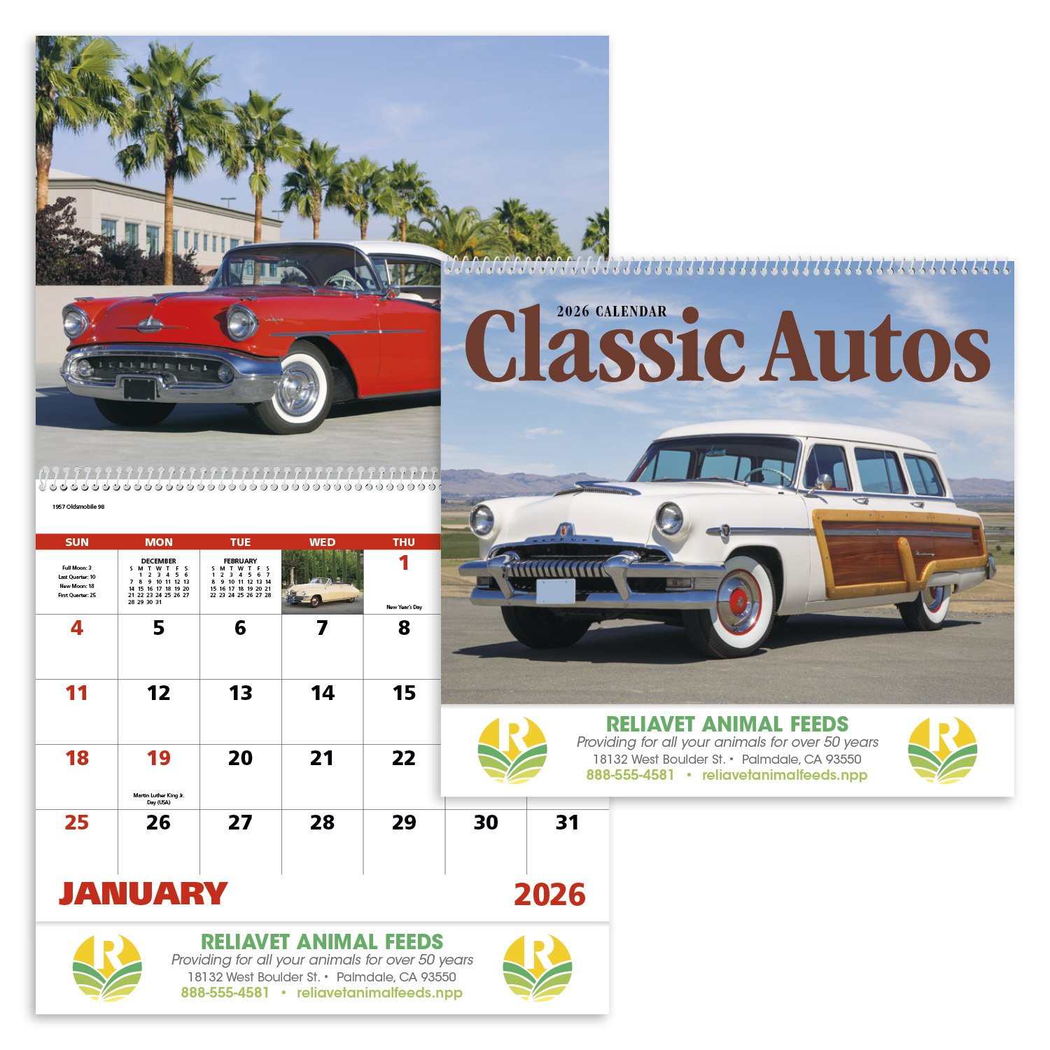 Good Value™ Classic Autos - Spiral Calendar 42