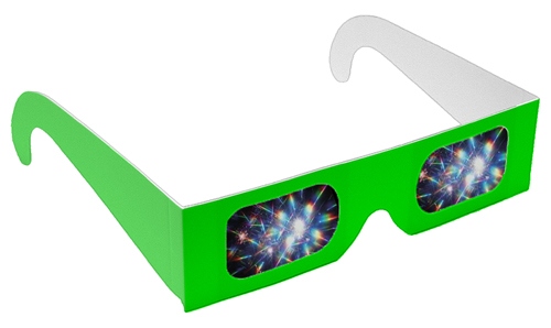 Rainbow Diffraction Glasses - Neon Frames - Stock 4
