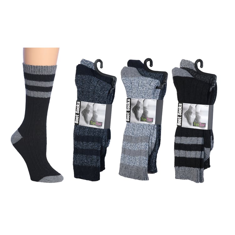 Women's Boot Socks - Assorted Marled Size 9-11 2 Pack 2