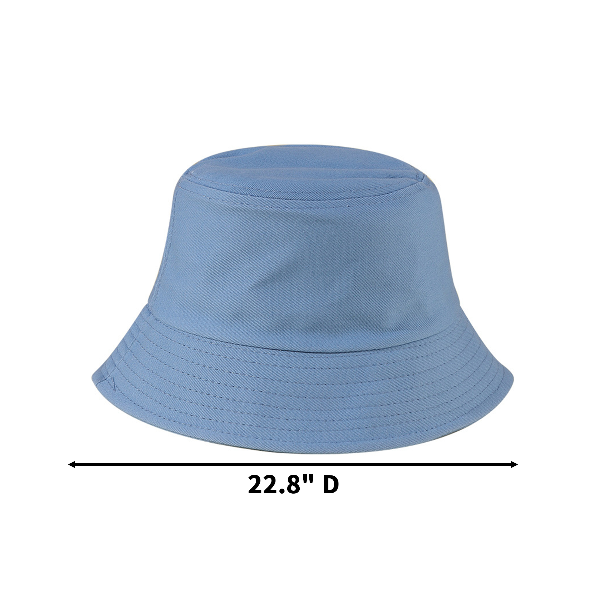 Cotton Bucket Hat Adult 22.8" And Child 21.3" 10