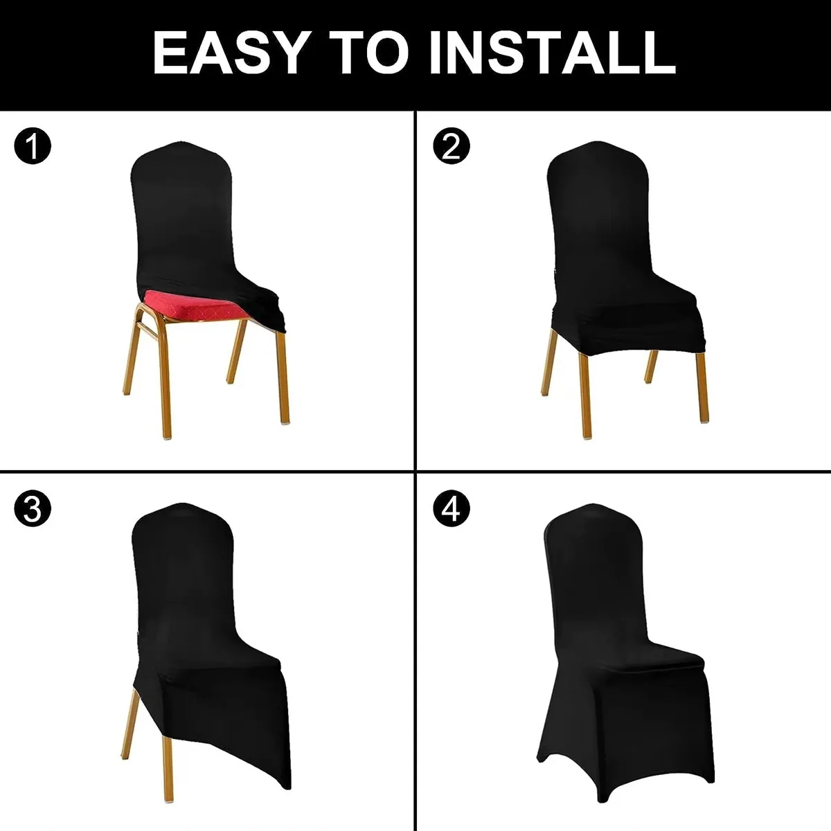 Washable Protector Stretch Spandex Chair Cover 5