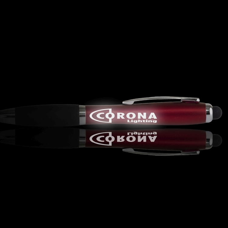 "The Cardiff" Laser Logo Light Up Stylus Pen 11