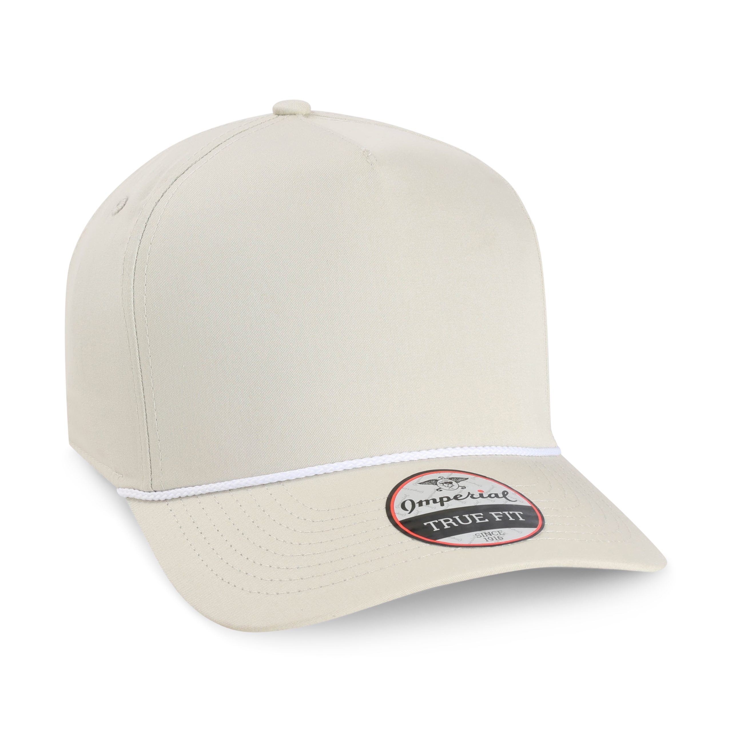 Imperial 5056 5-Panel The Barnes Cotton Rope Cap w/ Leatherette Patches or Embroidery 31