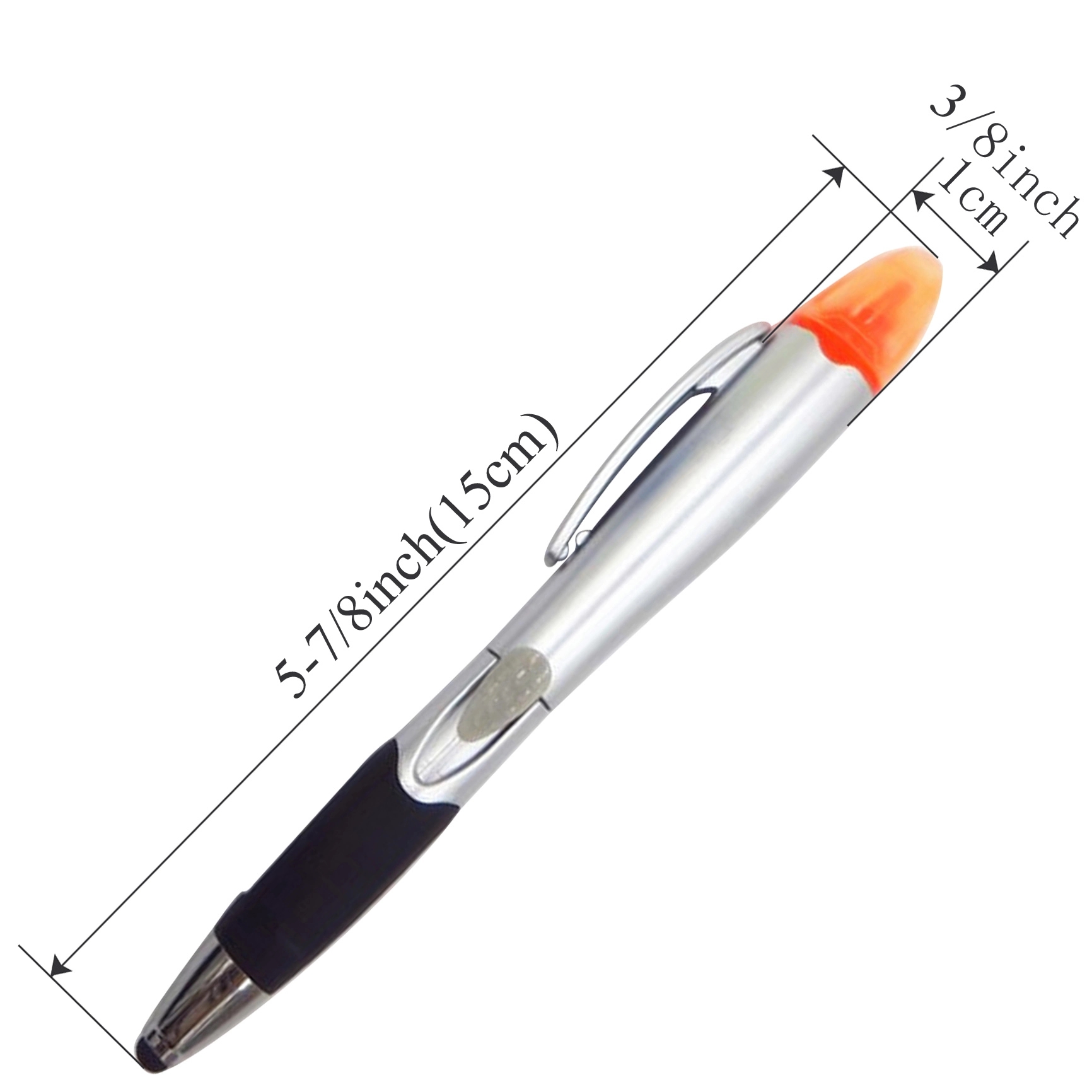 Slim Highlighter Ballpoint Pen With Soft Grip 3