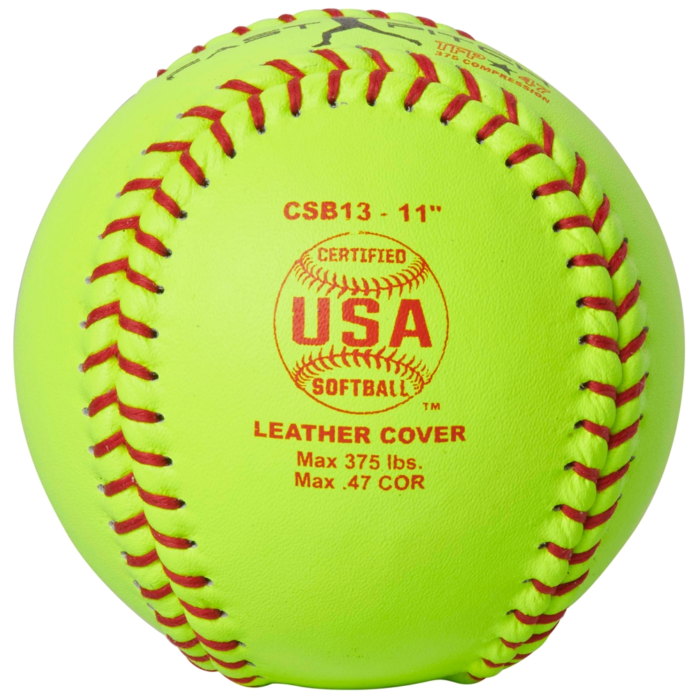 ASA/USA Softball 11" Fast Pitch - Leather Cover .47 COR 3