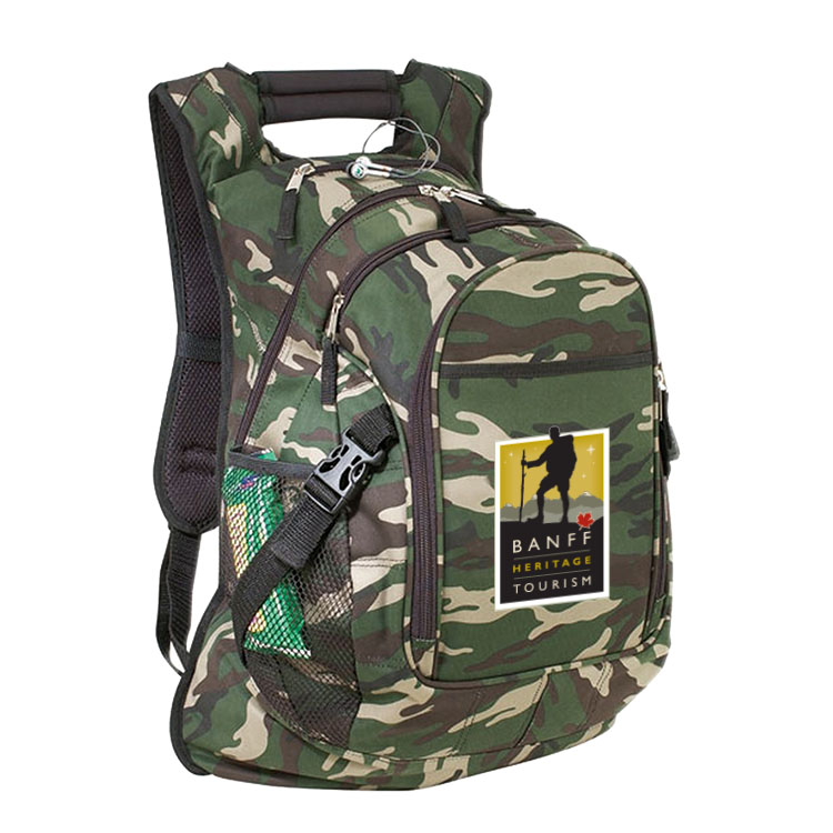 600D polyester Deluxe Camo Travel Backpack 3