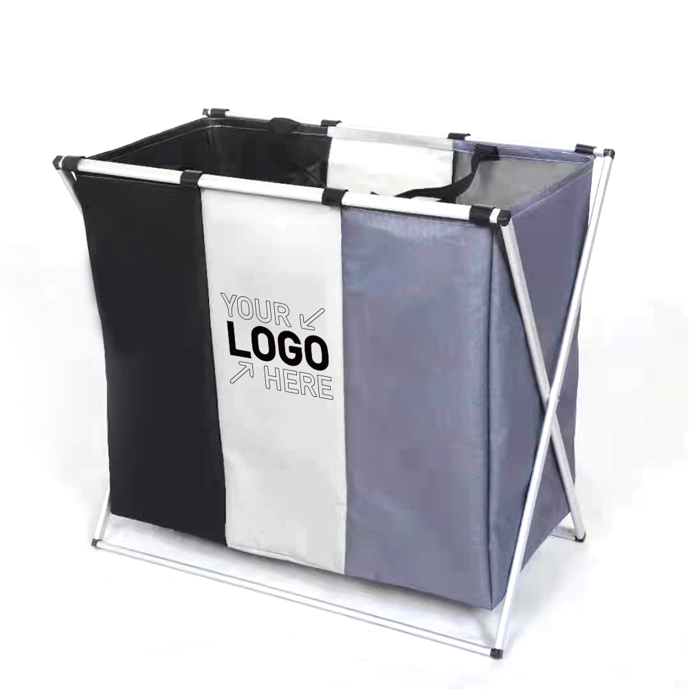 135L Laundry Cloth Hamper Sorter Basket Bag 2