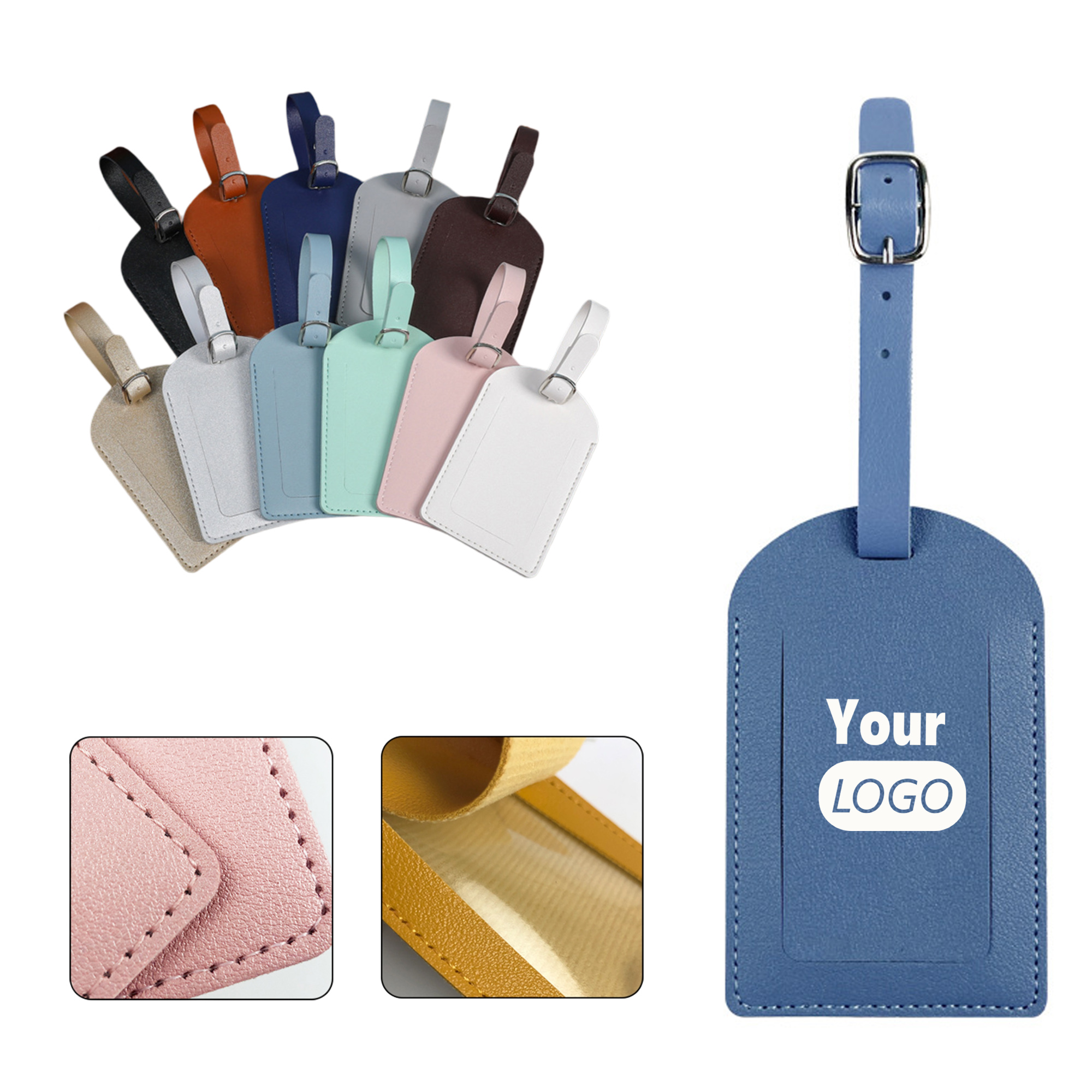 Customizable PU Leather Tag for Travel Bags 3