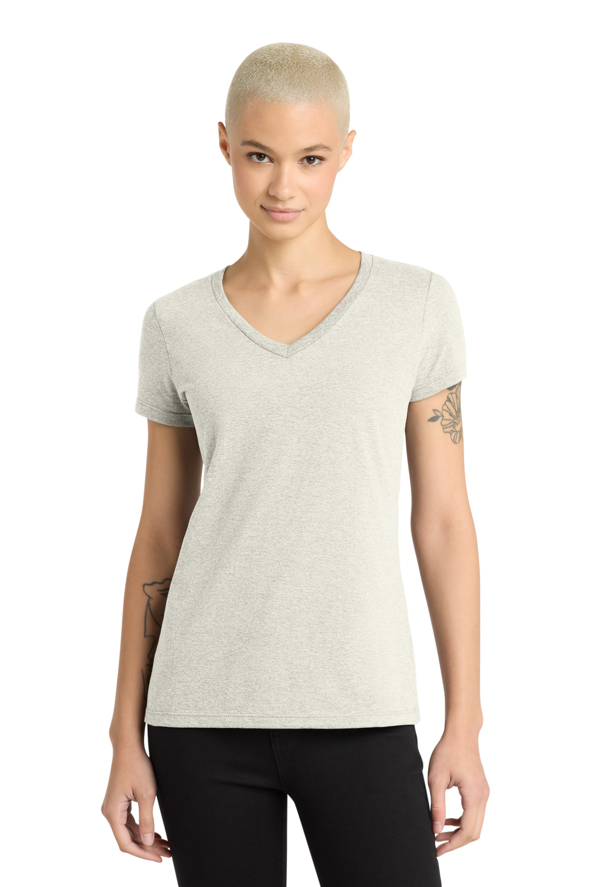 District - Women's Perfect Weight V-Neck Tee. DM1170L 156