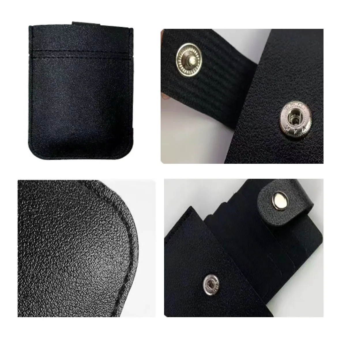 PU Leather Stackable Pull-Out Slim Casual Card Holder 4