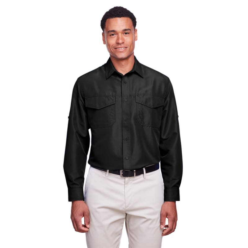 Harriton Men's Key West Long-Sleeve Performance Staff Shirt 3