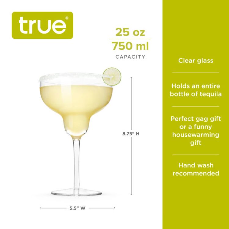 True® Grande Gulp: 750ml Margarita Glass 4