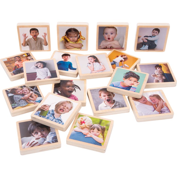 My Emotions Wooden Tiles - 18 Tiles Age 2+ 2