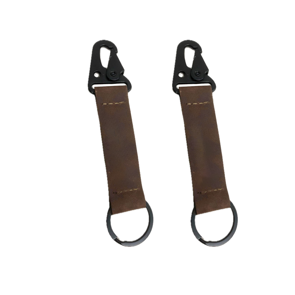 Full Grain Leather Carabiner Keychain 2