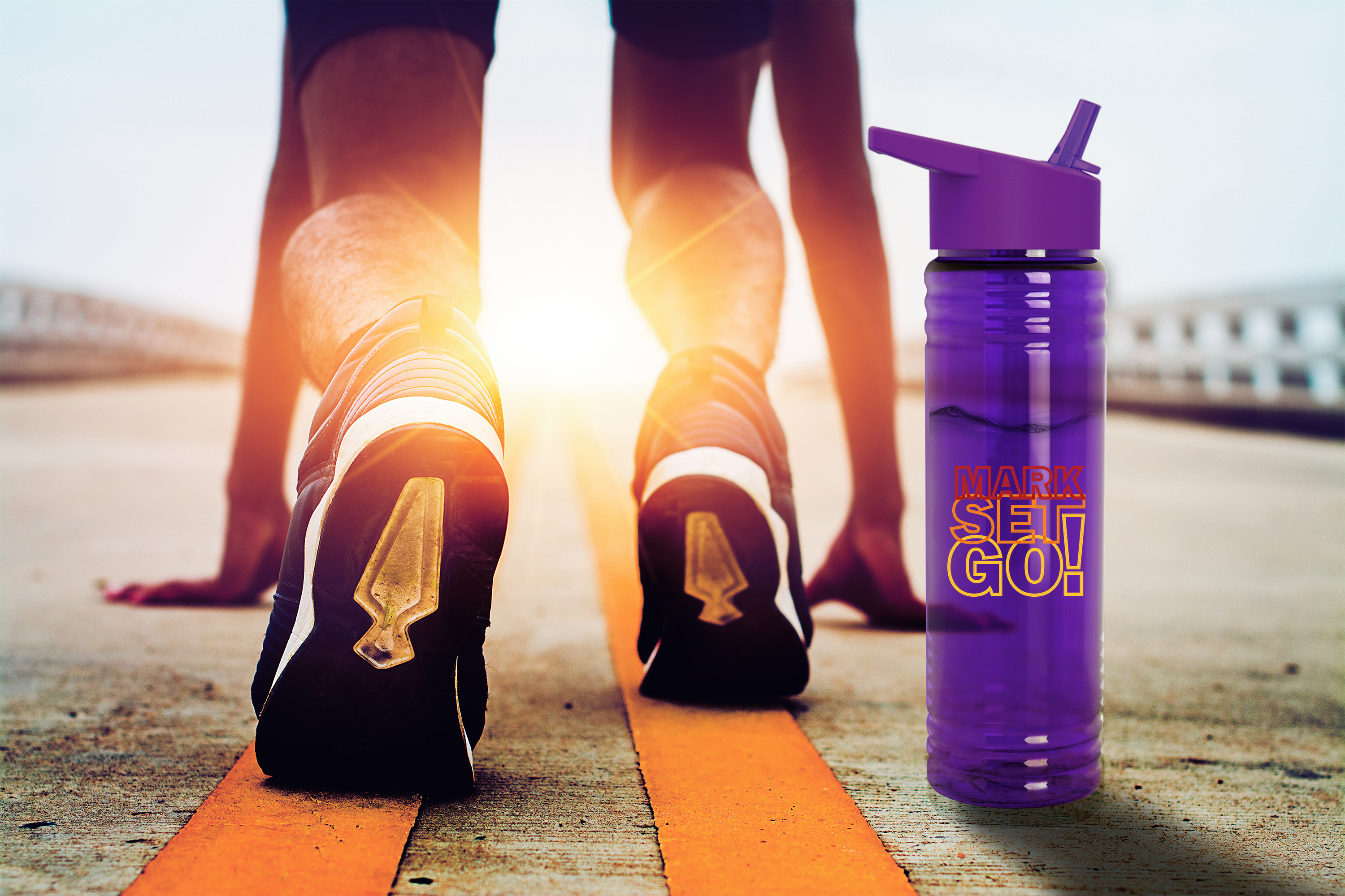 Garyline® Slim Fit Bottle with Flip-Straw Lid - 24 oz. 157