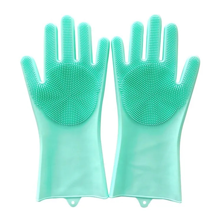 Heat Resistant Scrubber Household Silicone Gloves 5