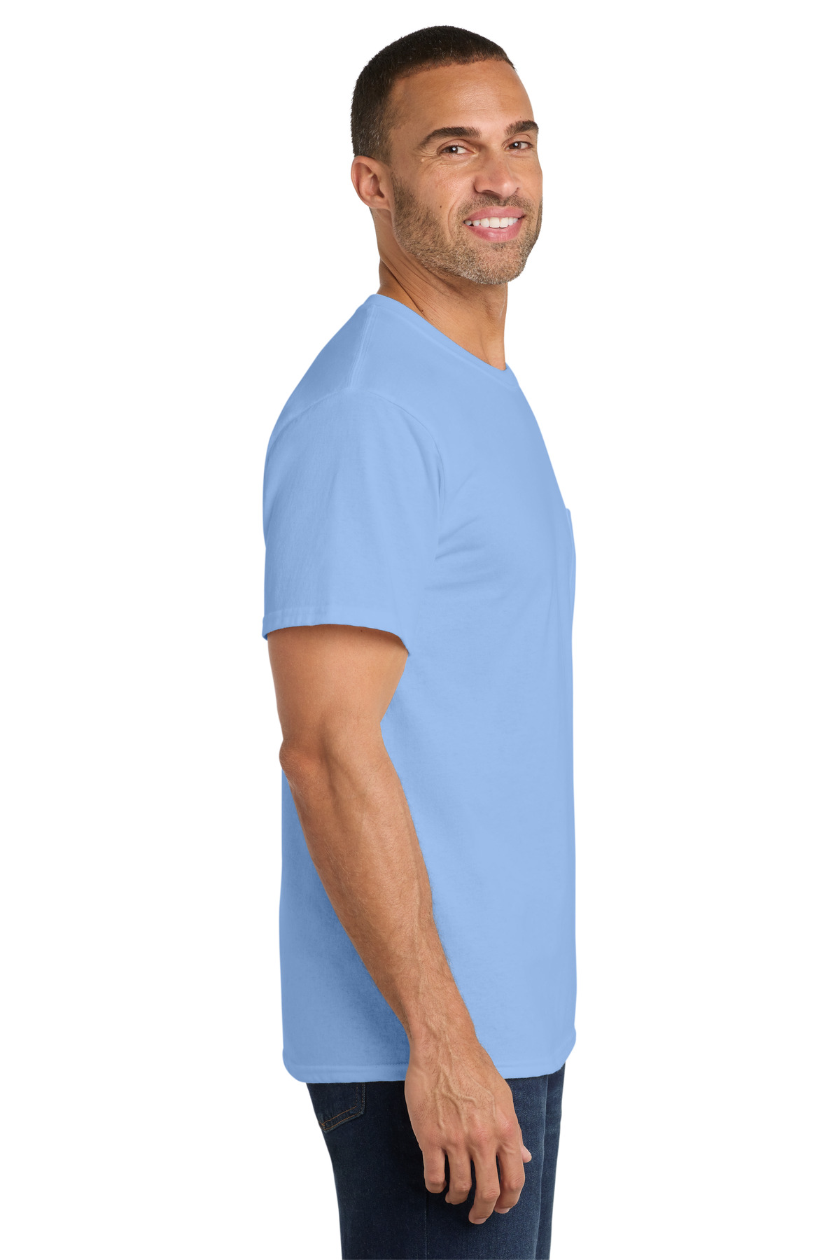 Port & Co Core Cotton Pocket Tee. PC54P 112