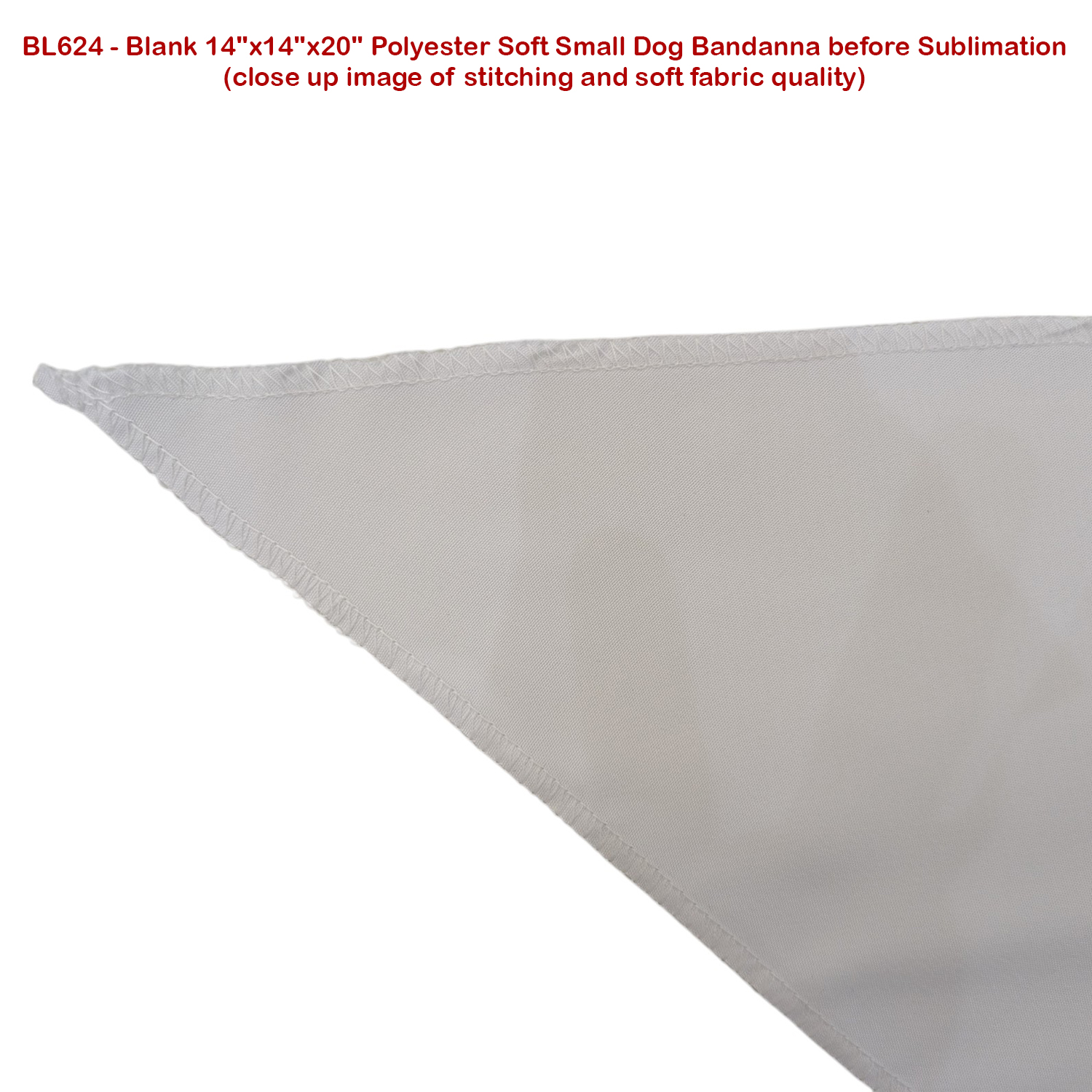 72 Hr Fast Ship - Small Dog Bandana, 14x14x20, Stitched Edges, Sublimated Edge to Edge 5