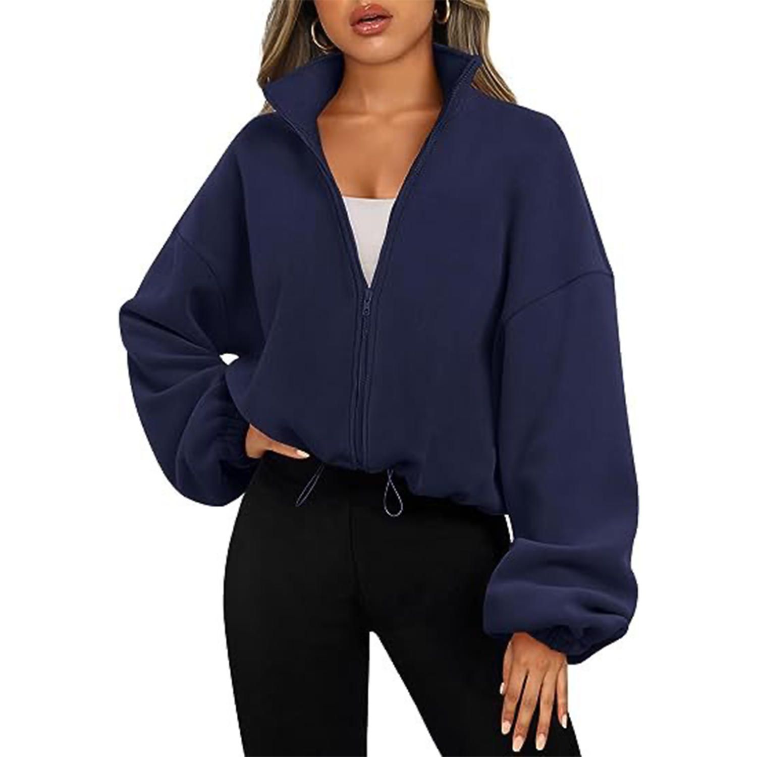 Zip Up Hoodies Oversized Long Sleeve Sweatshirts 5