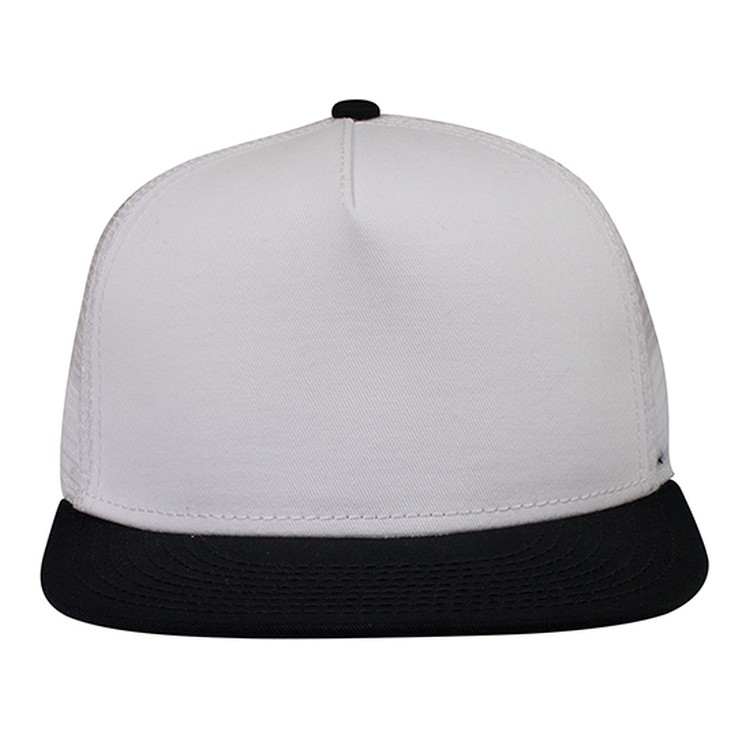 OTTO CAP® OTTO SNAP 5 Panel Pro Style Mesh Back Trucker Snapback Hat 3