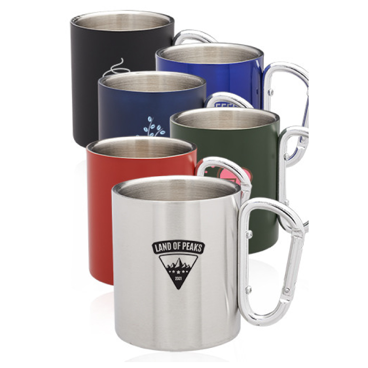 10 oz. Carabiner Handle Stainless Steel Mug 5