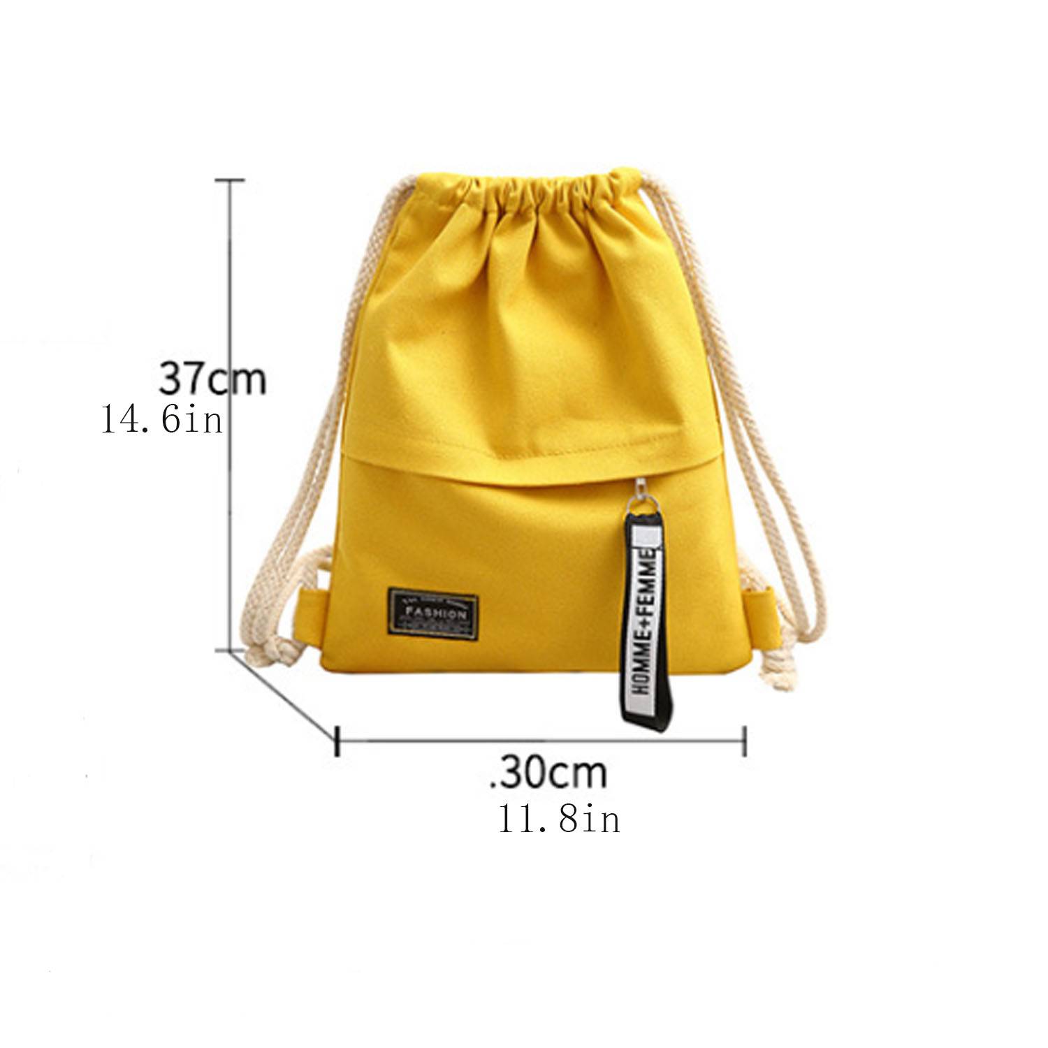 Canvas Storage Drawstring Backpack 15