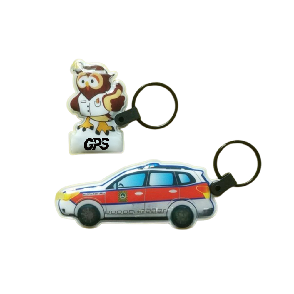 3.3" Customizable Car Shaped PVC Flashlight Keychain 2