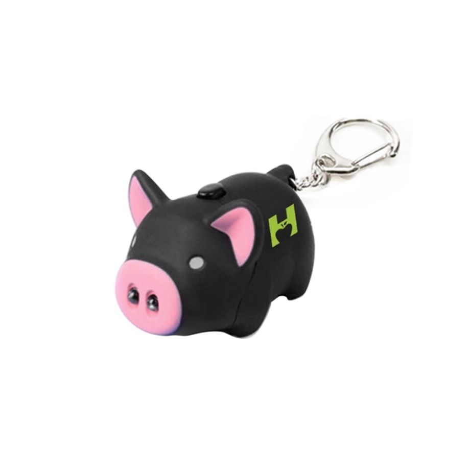 Mini LED Light-emitting Sound Pig Toy Keychain 3