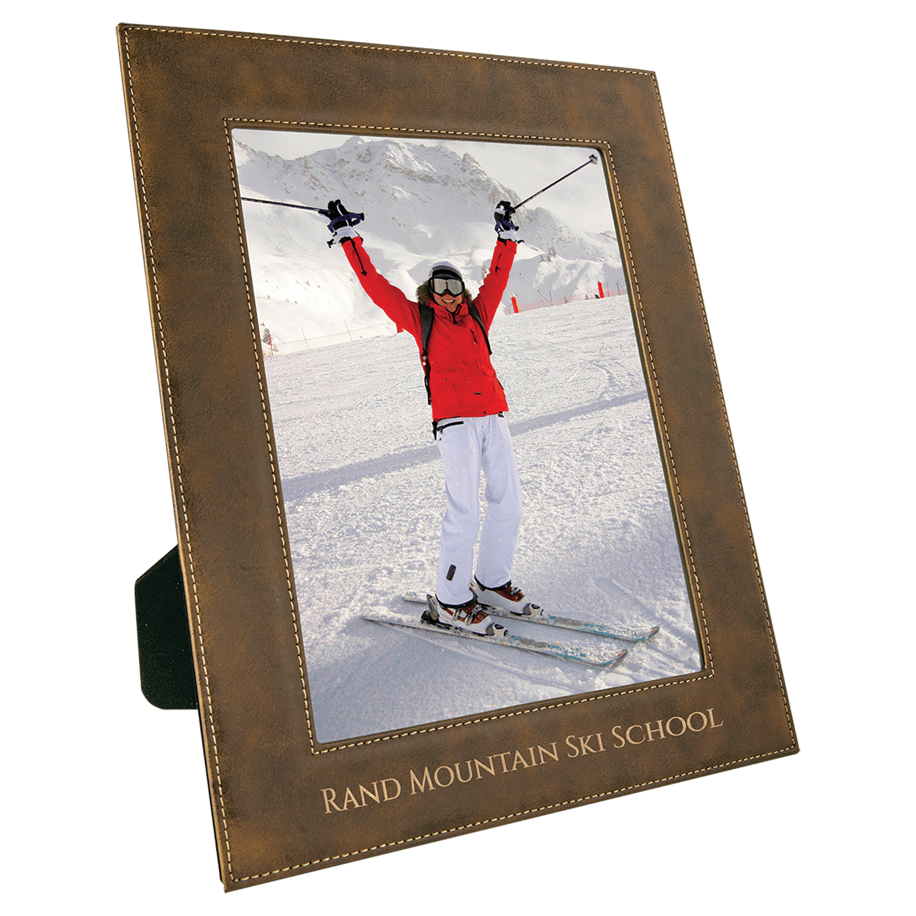8" x 10" Rustic/Gold Leatherette Photo Frame 2