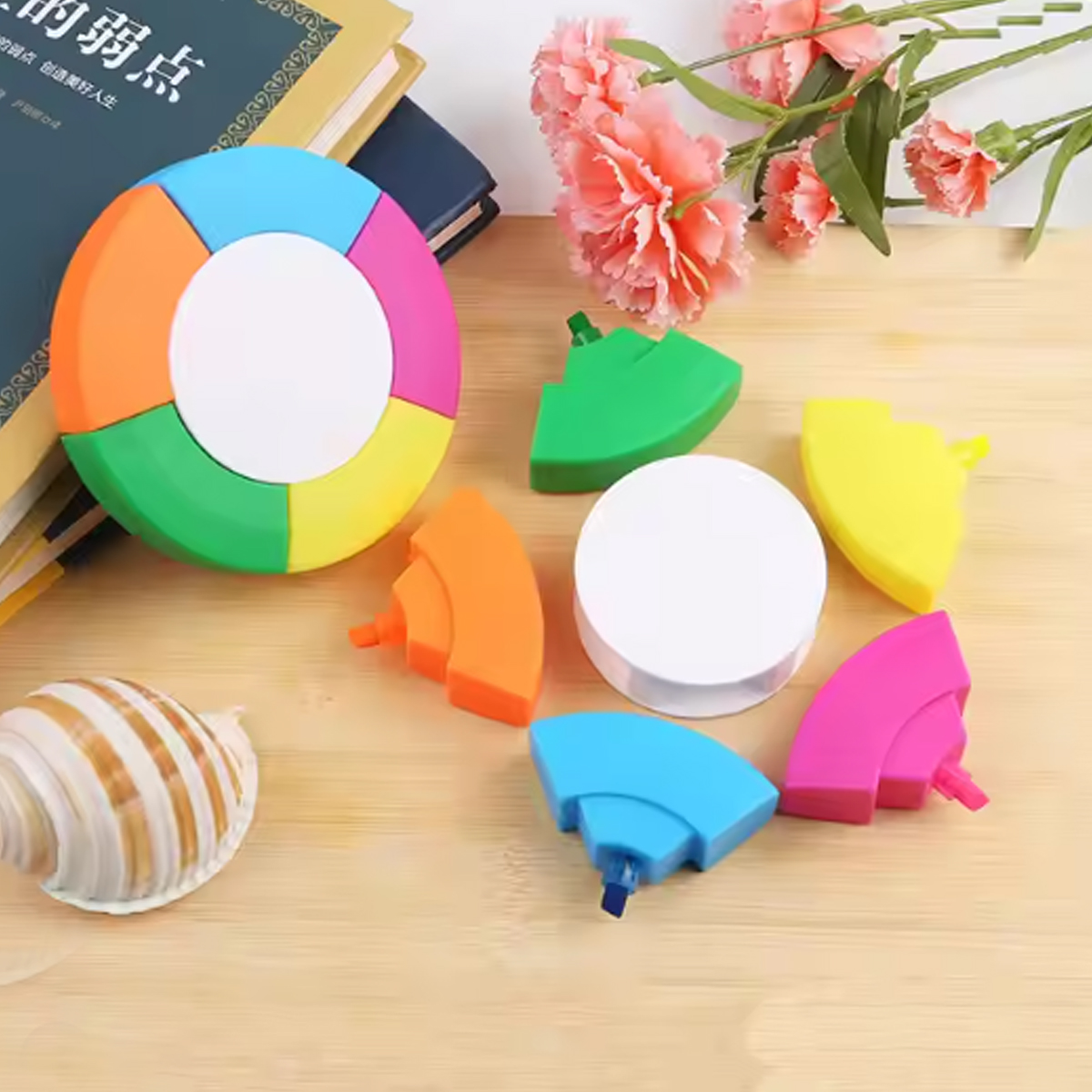 Flower Shaped 5 Color Highlighter Marker 7
