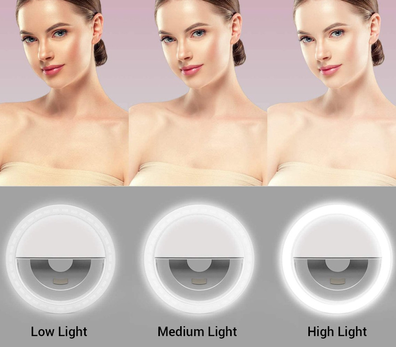 Bower Clip On LED Ring Light White 2